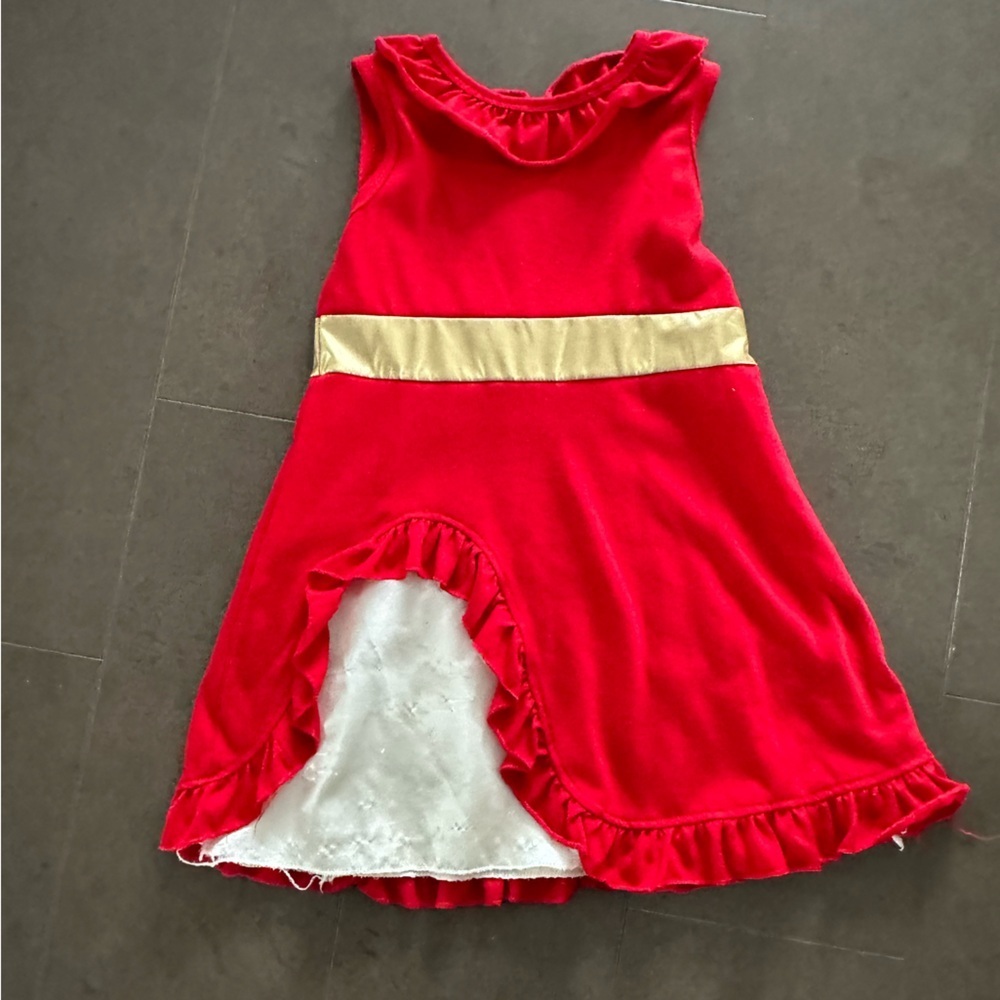 Red and Gold Kids Costume Dress